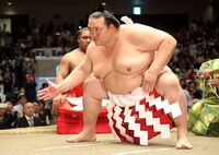 Kisenosato's final dohyo-iri as Yokozuna (c. 2019)