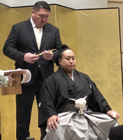 Kasugaryu's retirement ceremony (c. 2022)