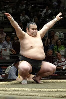 Higoarashi prepares for his upcoming match (c. 2013)