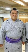 Tooyama dons the oichomage for his hair-cutting ceremony (c. 2007)