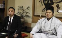 Takakento after promotion to Juryo (c. 2021)