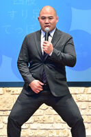 Satoyama after retirement as Chiganoura Oyakata (c. 2023)