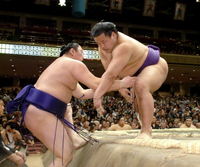 Katayama pushes out and defeats Tokitenku (c. 2005)