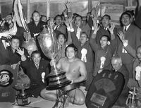 Tamanoumi wins his first and only Yusho (c. 1957)