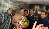 Ryuonami after wrestling his final match (c. 2017)
