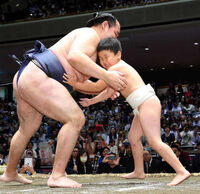 Kakuryu's final match against his son (c. 2023)