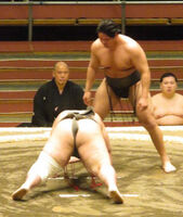 Kirameki defeats his opponent in Jonokuchi (c. 2020)
