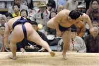 Satoyama defeats Goeido to win the Juryo Yusho (c. 2007)