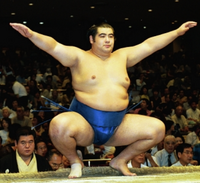 Jumonji prepares for his upcoming match (c. 2000)