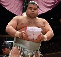 Takayasu after ensuring promotion to Ozeki (c. 2017)