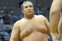 Wakanoshima during his time in the unsalaried ranks (c. 2010)