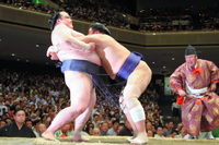 Tochiozan defeats Yokozuna Kisenosato (c. 2017)
