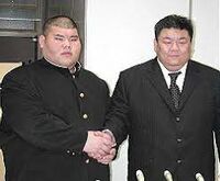 Omatsuda gets recruited into Otake Stable (c. 2005)