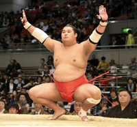 Rikishin prepares for his upcoming match (c. 2017)