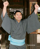 Satoyama after promotion to Juryo (c. 2005)