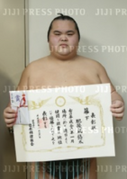 Higoarashi wins his first Makushita Yusho (c. 2014)