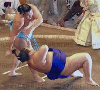 Kobo throws and defeats Ushiomaru (c. 2002)
