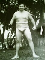 John Collins joins the 1991 US Sumo Open (c. 1991)