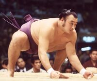 Tamanofuji prepares for his upcoming match
