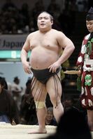 Shobushi performs comedy sumo (c. 2018)