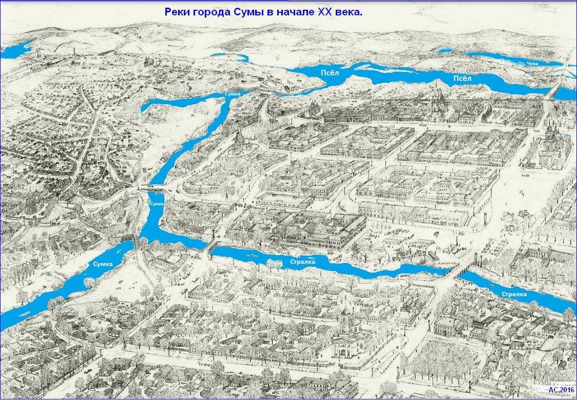 Река псел на карте
