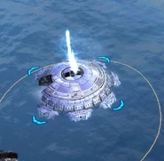 A Tempest dives and fires at the same time. The shot goes straight upward