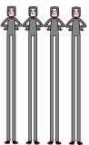Tall Tappers (Tap Troupe) (Appears in Tap Trial Girl's moveset)