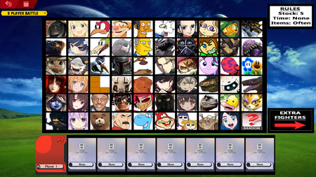 Character-Select Screen + DLC (With all hidden characters unlocked)