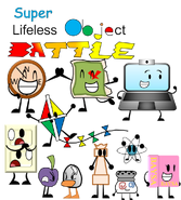 An image showing all the old character designs of Super Lifeless Object Battle, including Map.
