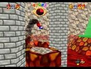 Another picture of Mario in the Raging Fire Fortification section.