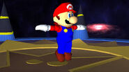 Mario about to fight SuperMarioGlitchy3.