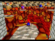 Mario in the Raging Fire Fortification section.