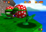 Two Large Piranha Plants as they appear in the Pluck the Piranha Flower mission.