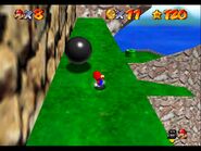 Going up the mountain has the player encountering the Big Steelys, which will attempt to hinder one's progress by rolling into Mario.