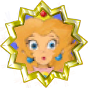 Princess Saver Awarded for making 500 edits on articles. (100 points) This badge depicts a painting of Peach, that can be found in her castle.