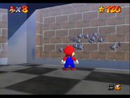 If Mario turns back at the right side of the room it has a hidden Toad and...