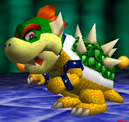 Bowser knowing Mario is behind him.