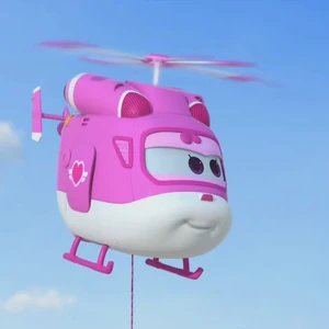 super wings pink helicopter