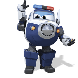 super wings police car