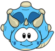 Puffle triceratops celste
