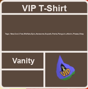 Vip T Shirt Super Cube Cavern Wiki Fandom - free vip t shirt roblox