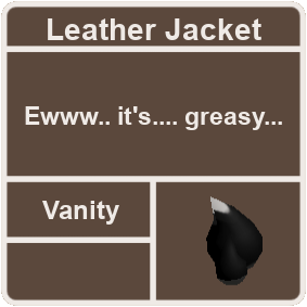 Leather Jacket Super Cube Cavern Wiki Fandom - brown leather jacket roblox