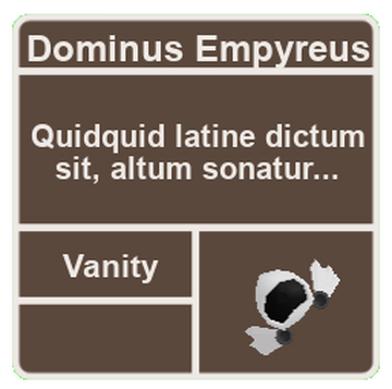 Dominus Empyreus, Super Cube Cavern Wiki