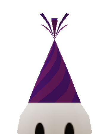 Purple Party Hat Super Cube Cavern Wiki Fandom - triangle limit on roblox hats