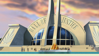 Hall of Justice (YJ - Independence Day, Pt. 1)