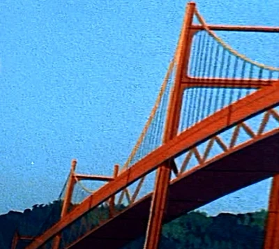 A suspension bridge near 