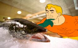 Let #Aquaman talk to the fish. You eat the fish. Blackened salmon grilled  cheese! Tonight is our last night for supper with #Aquamanandth