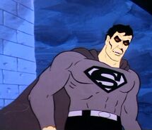 Superman transformed into a Vampire