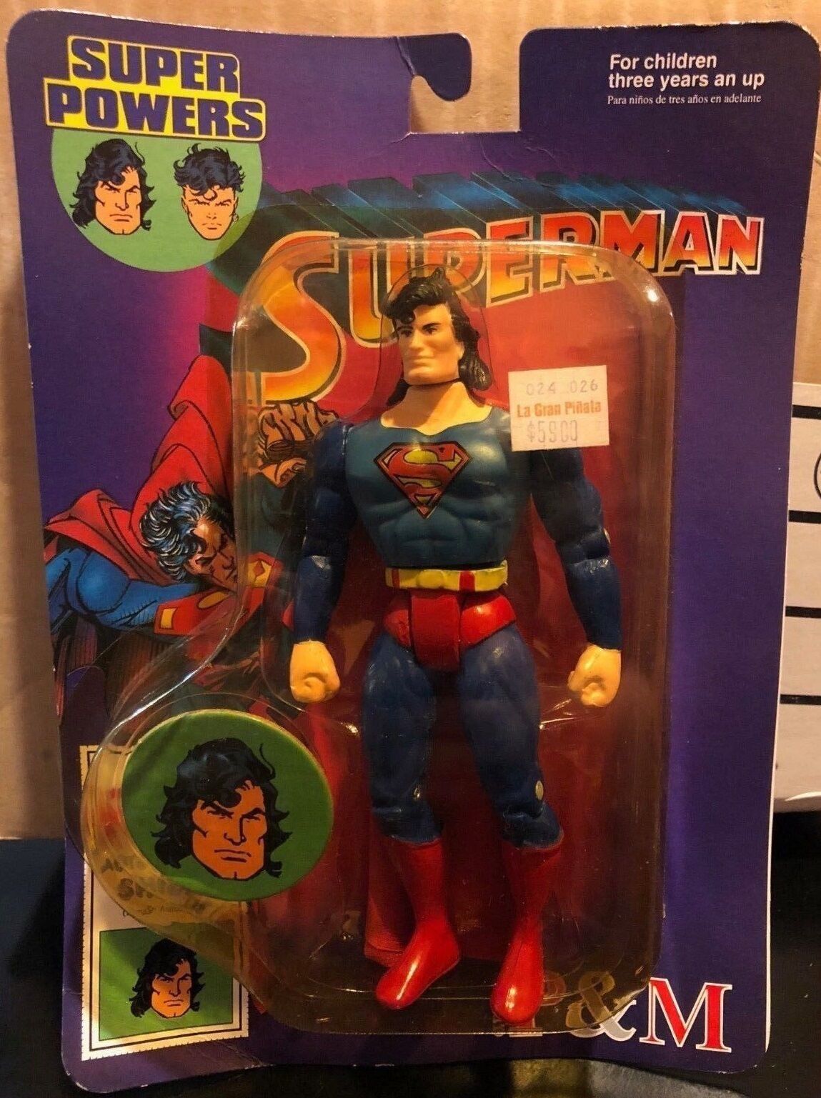 Superman 100% Complete Super Powers 1984 Vintage Kenner