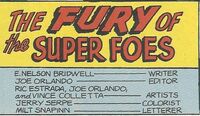 The Fury of the Super Foes (CB Story)